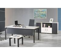 Meubles Bureau Meuble de bureau d'angle Set 3pcs Bois Gris Table