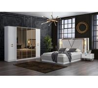 Meubles de chambre à coucher Bois Armoire Style Moderne Blanc Nouveau