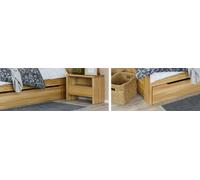Meubles de chambre à coucher Ensemble de 3 pièces Lit Tables de chevet 2x Lits Bois massif véritable