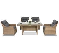 Meubles de jardin en résine tressée Toledo Premium 4 Garden Point cappuccino