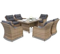 Meubles de jardin en résine tressée Toledo Premium 6 Garden Point cappuccino