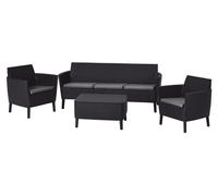 Meubles de jardin Keter Salemo set de 3 canapés et deux fauteuils graphite