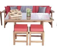 Meubles de jardin Set 2x tabouret de jardin Tabouret en bois Tabouret design