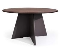 Meubles de salle à manger en bois élégants : table ronde avec quatre chaises élégantes