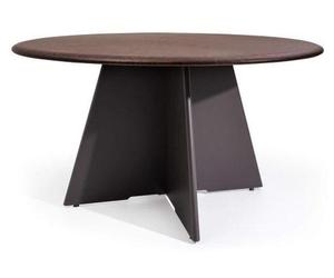 Meubles de salle à manger en bois élégants : table ronde avec quatre chaises élégantes