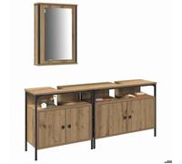 Meubles de salle de bain - vidaXL - Lot de 3 - Marron - 80x30x60cm - bois d’ingénierie - Résistant à l’humidité 834326