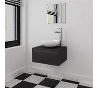 Ensemble salle de bains noir - vidaXL