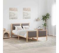 Meubles design Marron Cadre de lit Marron et Taupe 120 x 200 cm Pin massif - Lits classiques 2025Nouveau