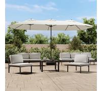 Meubles double parasol blanc sable 449x245 cm - Voile d'ombrage 362945