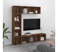 Meubles Ensemble bibliothèque/armoire TV 3 pièces imitation chêne brun - Bibliothèques 3152715