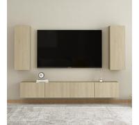 Meubles Ensemble de 4 meubles TV Chêne Sonoma Matériau dérivé du bois - Armoire TV 3078959