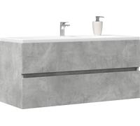 Meubles Meuble sous-lavabo gris béton 100x38,5x45 cm Bois composite856251