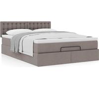 Meubles Ottoman-lit avec matelas Taupe 140x200 cm Tissu - Lits Classiques 3311633