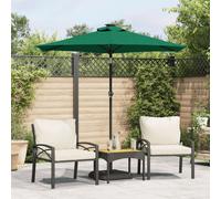 Meubles Parasol avec mât en acier Vert 225x225x212 cm - Voile d'ombrage 4005059