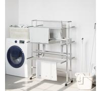 Meubles Séchoir à linge avec roulettes 89x64x129 cm Aluminium - Séchoir à linge 154603