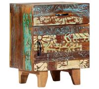 Meubles Table de nuit Sculpté à la main 40x30x50 cm Vieux bois massif - Table de nuit 247911