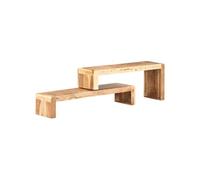Meubles TV 2 pcs Centre de Divertissement Meuble Stéréo Salon Salle de Séjour Chambre Maison Intérieur Bois d'Acacia Massif