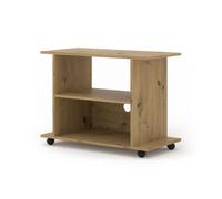 BIM Furniture Meuble TV Yogi 80 cm sur roulettes 2 niches - chêne Artisan | Bim Furniture - ref. 5903769747771 - 5903769747771 - Beige - Materiaux mixtes