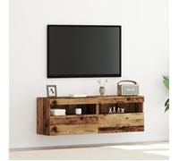 Meubles TV avec éclairage LED 2 pcs bois ancien 60x30x40 cm