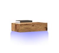 Meubles TV avec éclairage LED 2 pcs vieux bois 60x35x15,5 cm