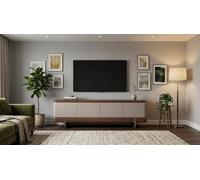 Meubles TV : beaux, confortables, longs, de couleur marron, style moderne, neufs