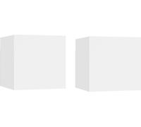 Meubles TV muraux 2 pcs Blanc 30,5x30x30 cm