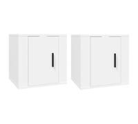 Meubles TV muraux 2 pcs Blanc 40x34,5x40 cm