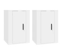 Meubles TV muraux 2 pcs Blanc 40x34,5x60 cm