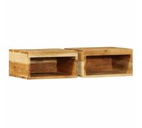 vidaXL Meubles TV muraux 2 pièces bois massif d'acacia Bois G