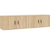 Meubles TV muraux 2 pcs chêne sonoma 80x34,5x40 cm