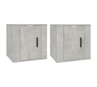 Meubles TV muraux 2 pcs Gris béton 40x34,5x40 cm