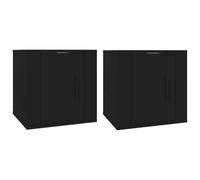 Meubles TV muraux 2 pcs Noir 40x34,5x40 cm
