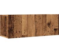 Meubles TV muraux 2 pcs vieux bois 80x30x30 cm