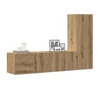 vidaXL Meubles TV muraux 3 pcs chêne artisanal bois d'ingénierie, banc TV, meuble hifi, centre de divertissement, buffet TV, 3328958