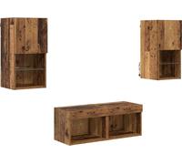 Meubles TV muraux 4 pcs Bois Ancien Bois d'ingénierie