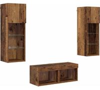 Meubles TV muraux 4 pcs Chêne artisanal Bois d'ingénierie