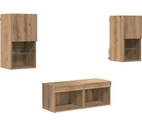 Meubles TV muraux 4 pcs Chêne artisanal Bois d'ingénierie
