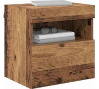 Meubles TV muraux avec LED 2 pcs Bois Ancien 40 x 30 x 40 cm