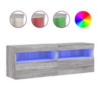 Meubles TV muraux et lumières LED 2pcs sonoma gris 60x30x40 cm