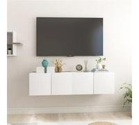 vidaXL Meubles TV suspendus 2 pcs Blanc 60x30x30 cm
