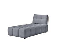 Meubletmoi Chaise Longue/Méridienne Seule modulable L. 182 cm en Tissu capitonné Gris Bicolore Blanc avec Dossier avance-Recule et Petit Coussin Blanc cassé - Confort et originalité Moderne - PAROV