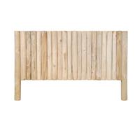 Meubletmoi Tête de lit 160 cm en rondins Branches de Bois de Teck Massif Blanchi - Style Naturel bohème Exotique Bord de mer - Mariano