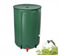 MEUBLLY Réservoir d'eau De Pluie Portable, Stocka Extérieur Pliable | Citerne D'eau De Pluie, Cadre De Support PVC, Couvercle En Maille Zippé Et Robinet, Pour Arrosa Du Jardin Et Travaux(500l)