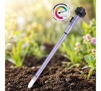 MEUBLLY Tensiomètre Sol, Guide Irrigation des Terres | Jauge Tension Sol, Lecture Cadran Claire, Plage Mesure 0 À -100kPa, Pour Gestion Eau Ferme Jardin Serre(15cm)