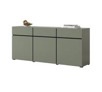 Buffet coloris vert sauge 180cm collection HAVANA. Bahut design avec 3 portes et 3 tiroirs.