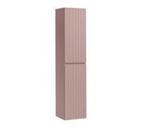 Meublorama Colonne de Salle de Bain Icon 160 cm - 2 Portes - Finition Rose poudré - Meuble Suspendu Moderne