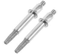 Meule à Tronçonneuse 4, 8mm 2 Pièces en Fer et Corindon Argenté | Affûtage Chaîne Tronçonneuse, Finition de Meulage Précise, pour Acier et Bois