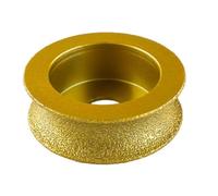 Meule abrasive à bord rond de 74 x 20 mm, disque profilé brasé sous vide pour marbre, granit, pierre de quartz, compatible avec meuleuse d'angle 100 meuleuses humides et sèches (20 mm)