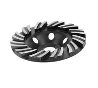 Meule Boisseau Diamantée Noire en Alliage Métal, Conception Fente | Structure Stable, Meulage Uniforme, Productivité Renforcée, Disque Abrasif pour Béton