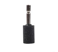 Meule cylindrique en corindon marron polyvalent avec tige hexagonale pour perceuse électrique, métal, bois, verre pour finition de surface, gris, 16 mm (20 mm)